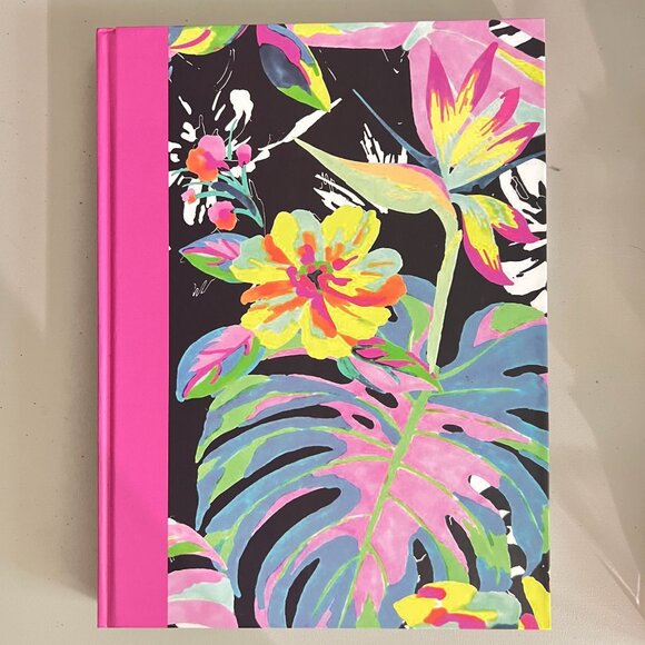 Set Of 3 Notebooks Floral Hardcover Plain Black Floral Brown Leather-Look Unused - Picture 2 of 4